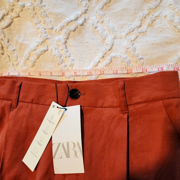 NWT Zara Rust high Waist Trousers - Picture 4 of 6